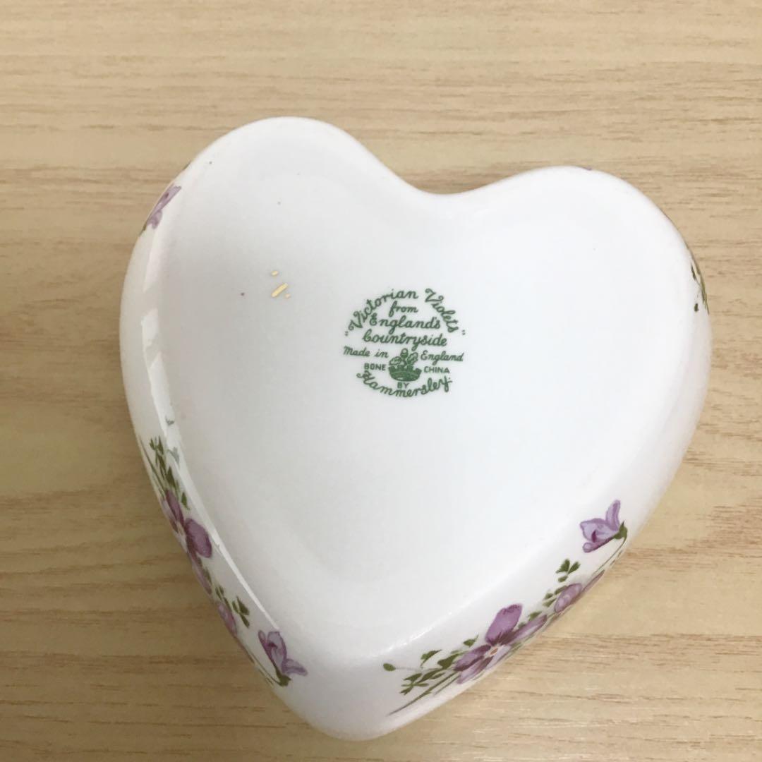 ハマースレイ　バイオレット　ハート　トリンケット　ボックス