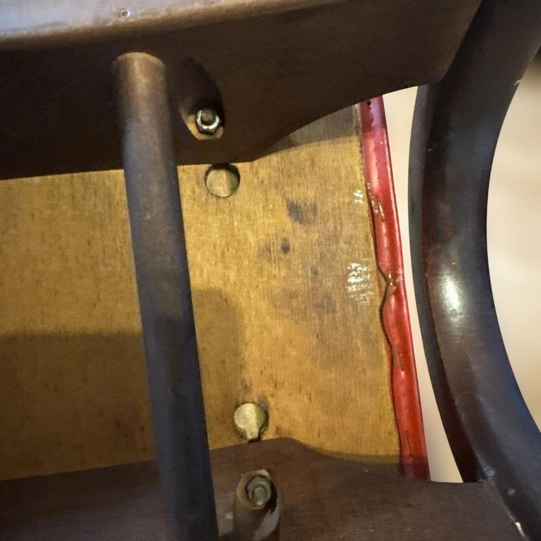 秋田木工 AKITAMOKKO 木製スツール 赤座面 曲木 ヴィンテージ