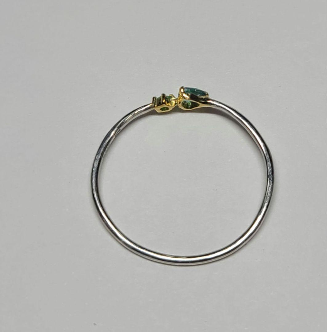 ダブルネオン!!★ブラジルバターリャパライバトルマリン2pcリング18金★