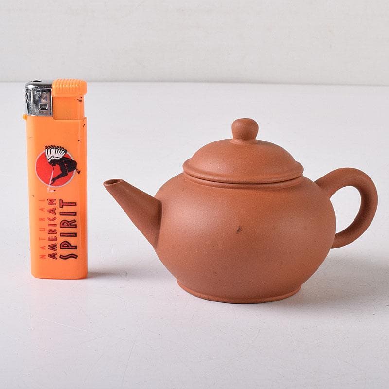 中国　中国宣興銘　紫砂　朱泥　急須　茶壷　V　R8310