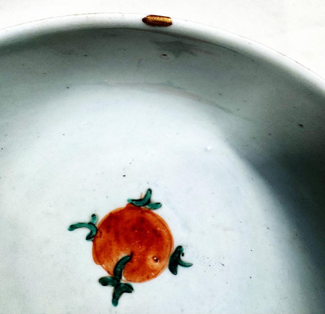 清時代 綠釉團龍戲珠紋碗 中国古玩 唐物 茶道家旧蔵 歴史有る年代WWTT241