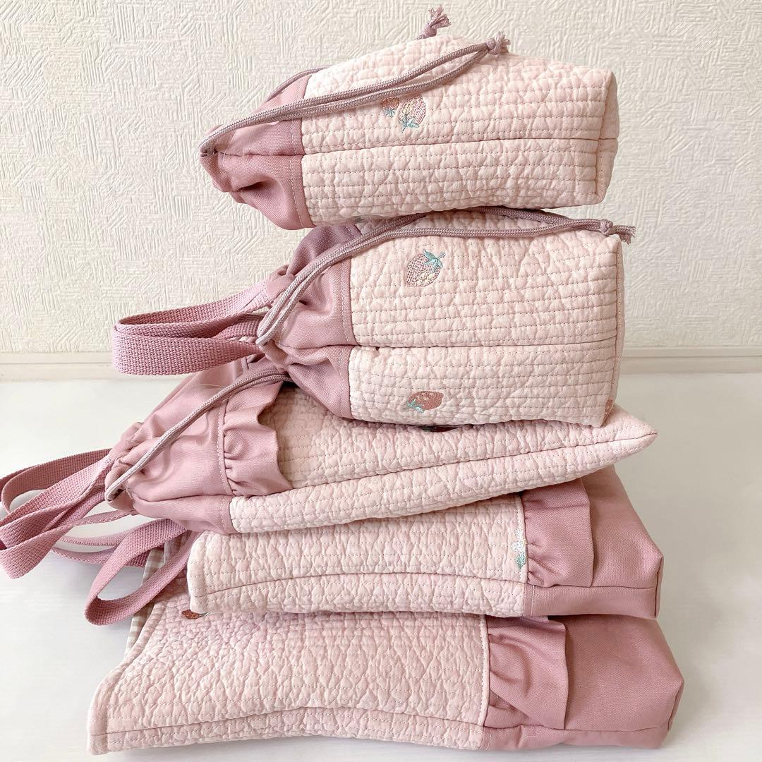 レッスンバッグ 上履き入れ　体操服袋　コップ袋　お弁当袋　ランチョンマット✖️2