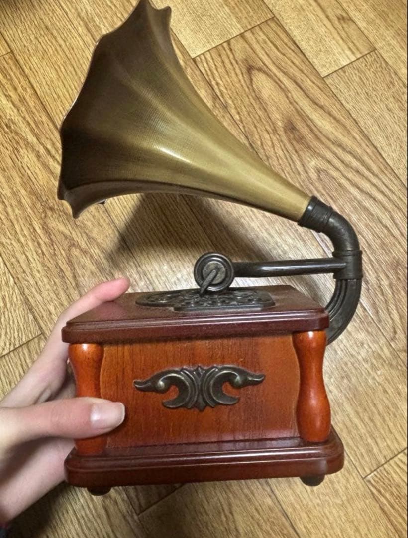 Bluetooth 蓄音機型 ポータブル スピーカー ミニ