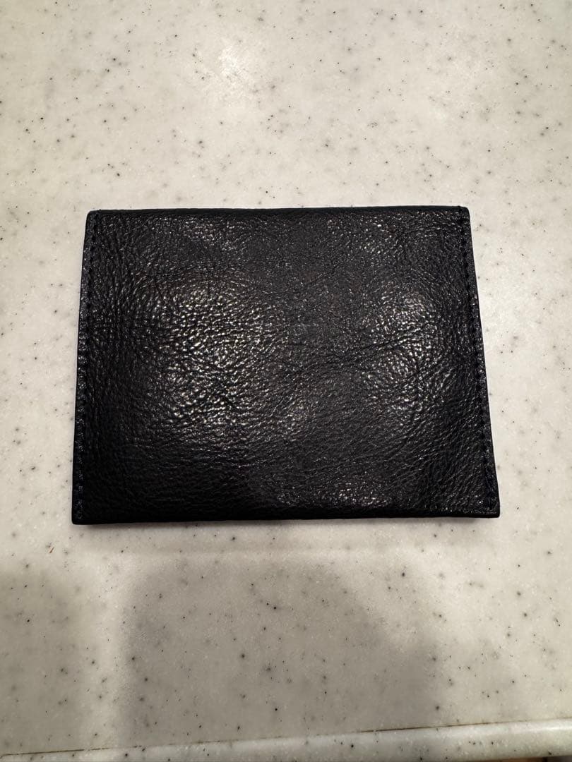 牛革ミニマル財布 ダークブルー