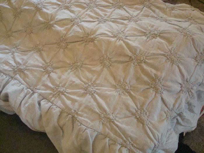 新品 arte pura イタリア製 リネン ベッドカバー 高級 お姫