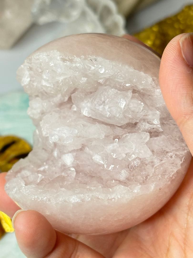 ストロベリークォーツ　笑い口　レア　たとても縁起がいい　ハイクオリティ♡