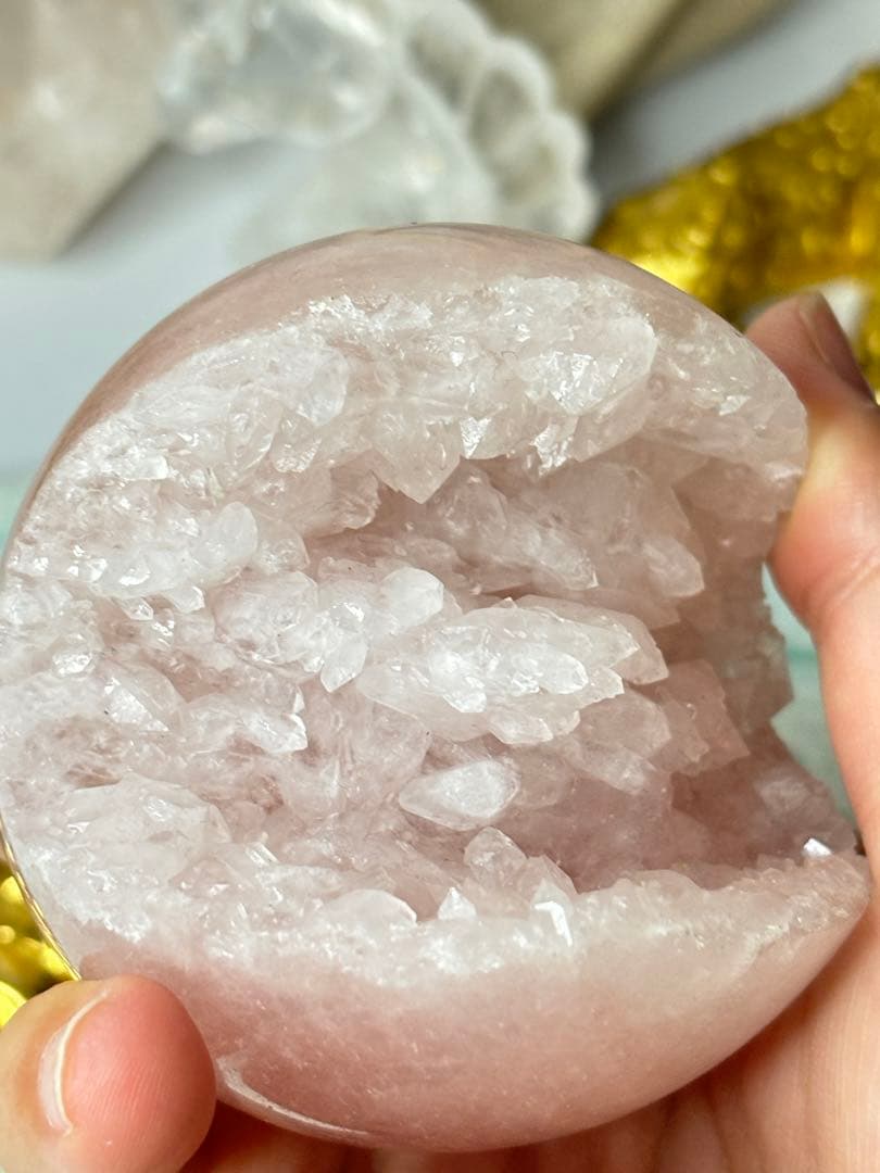 ストロベリークォーツ　笑い口　レア　たとても縁起がいい　ハイクオリティ♡