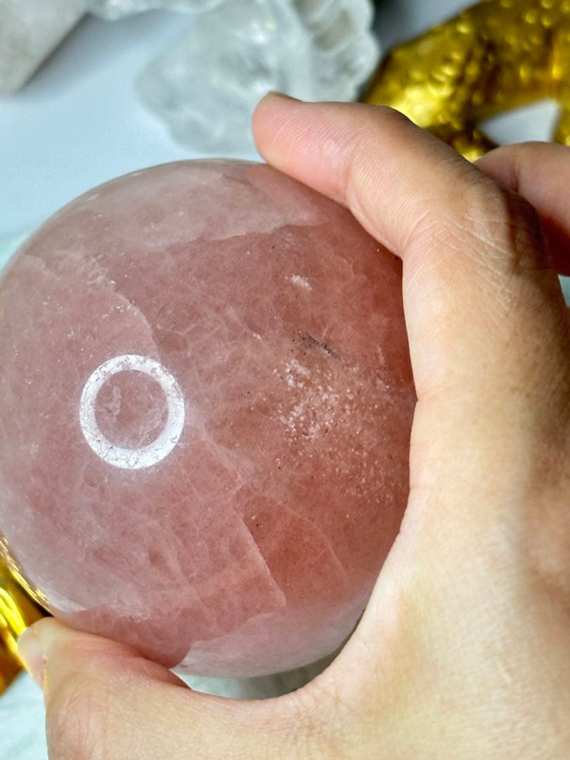 ストロベリークォーツ　笑い口　レア　たとても縁起がいい　ハイクオリティ♡