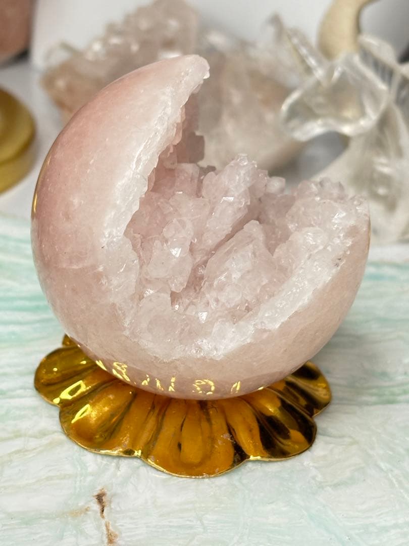 ストロベリークォーツ　笑い口　レア　たとても縁起がいい　ハイクオリティ♡