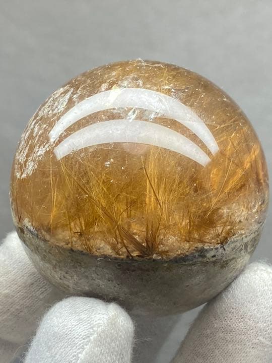 50.6㍉水晶鉱豊富& 太陽発射ルチルクォーツ　タイチンルチルクォーツ共生　開運