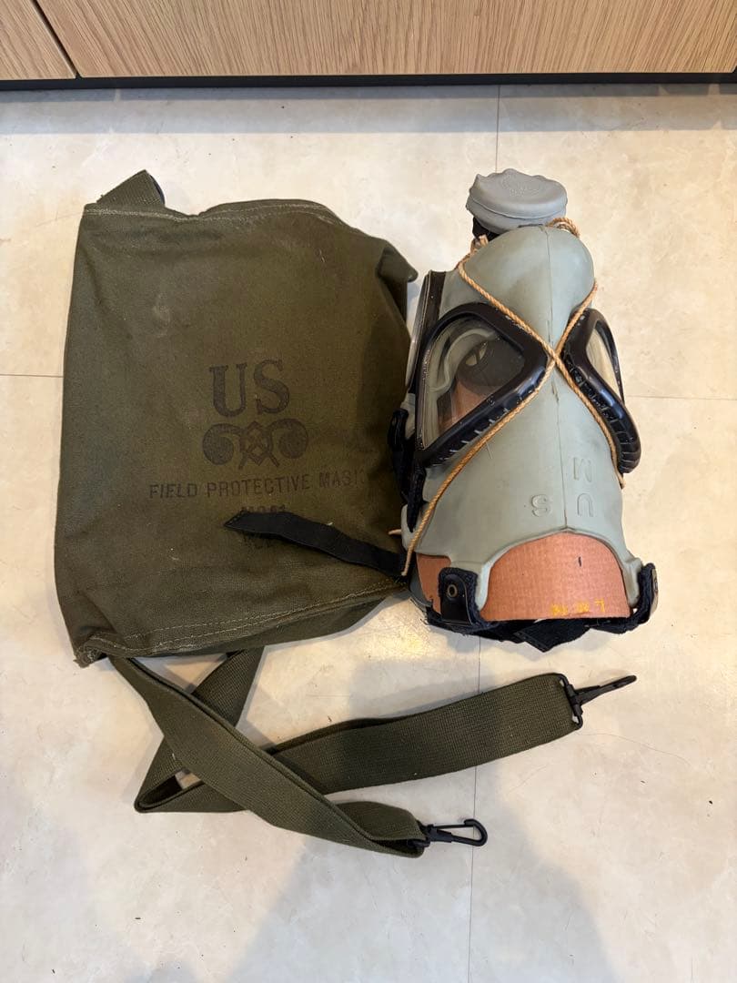 US FIELD PROTECTIVE MASK ミリタリー 実物 バッグ付き