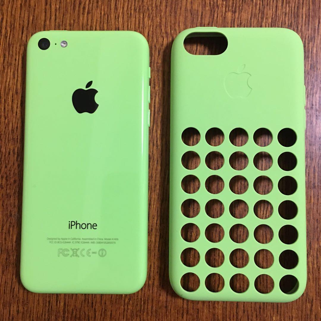 iPhone5c 32GB 比較的美品　純正ケース付き　グリーン
