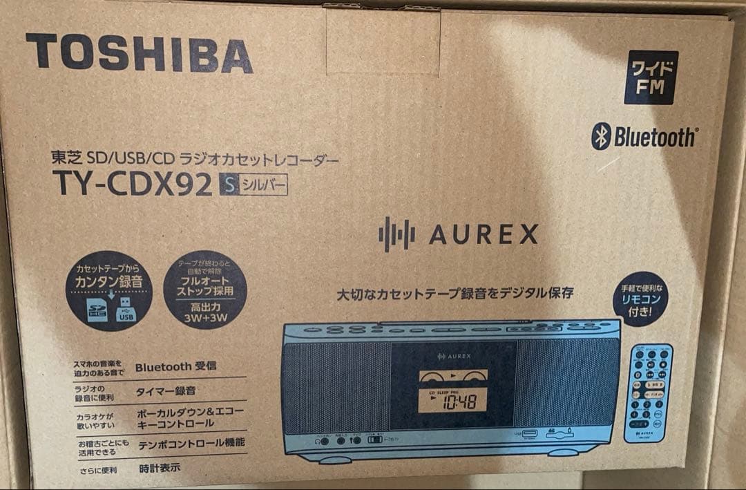 東芝　TOSHIBA CDラジカセ SD/USB/CD TY-CDX92