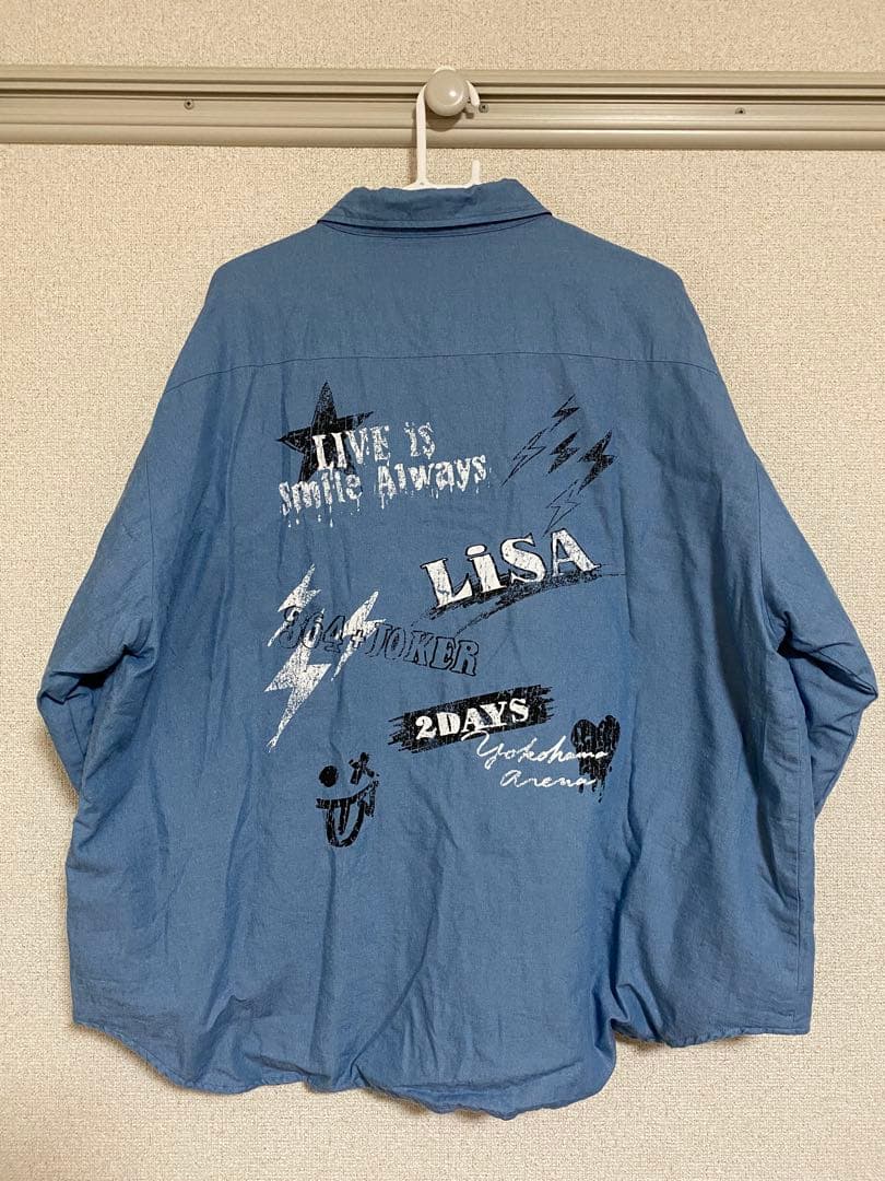 リバーシブルシャツ(デニム＋チェック柄)　LiSA ライブグッズ