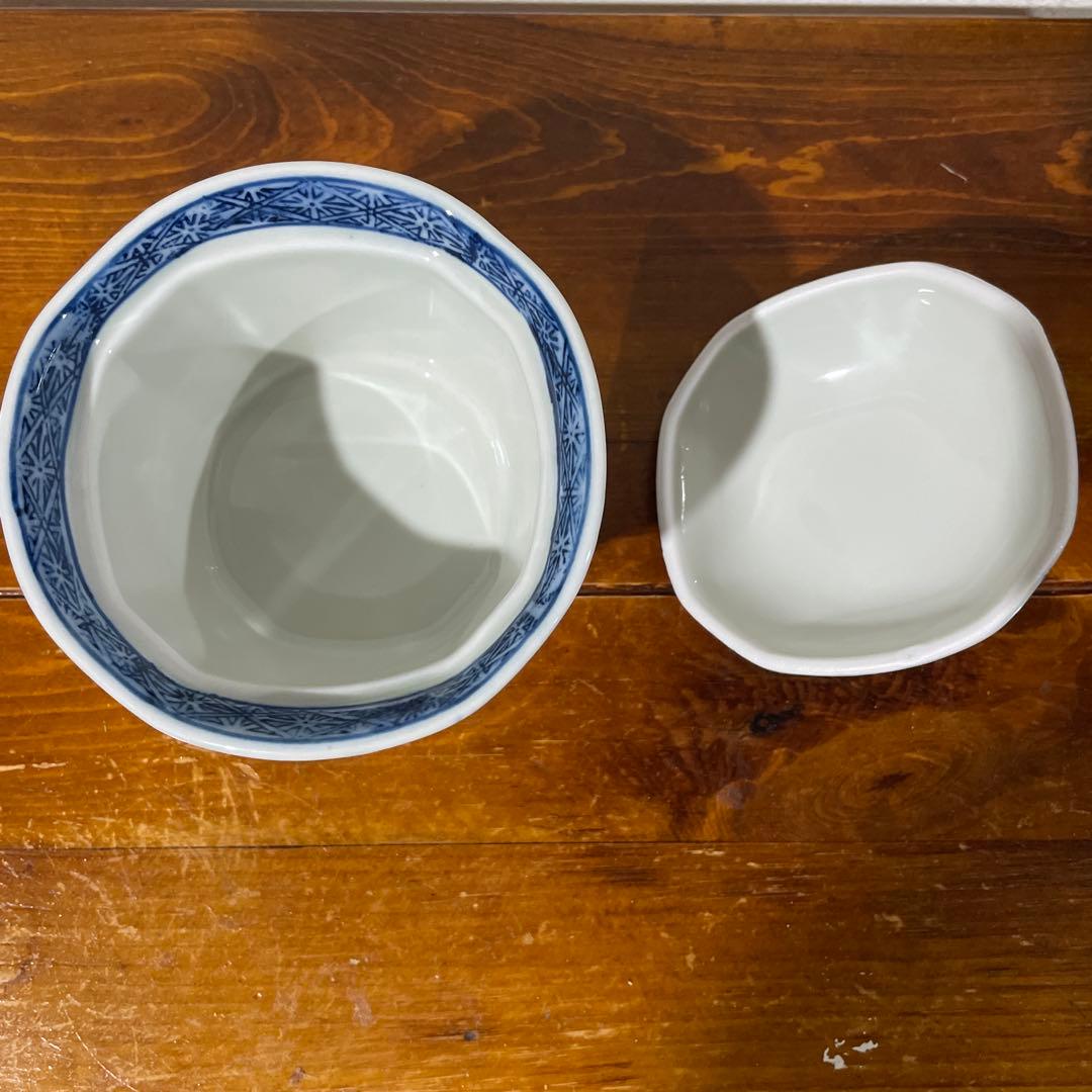 【新品・未使用】美濃焼 良峰窯 一閑人 蓋碗 ペア むし碗 煮物碗 古染付 蓋物