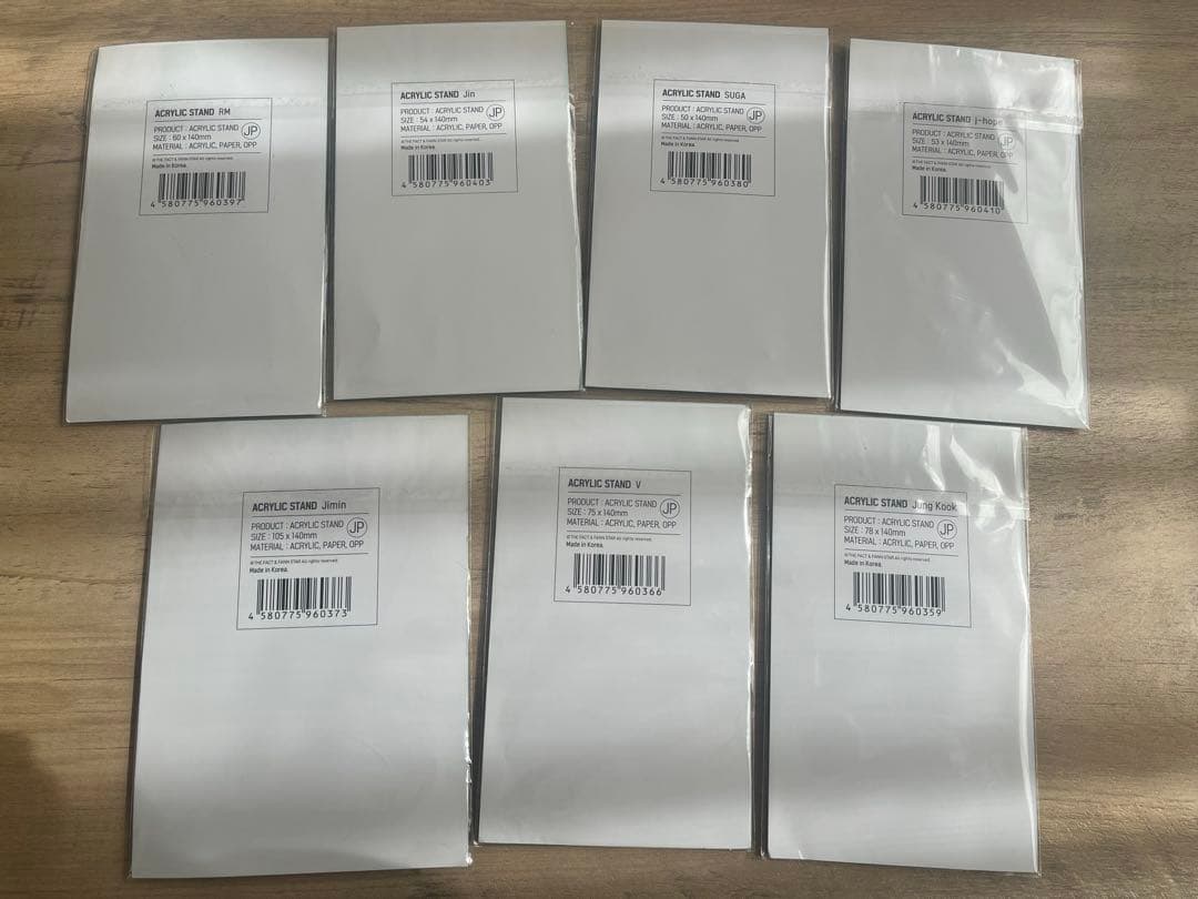 B★VERSE（BTS）アクリルスタンド 7点セット まとめ売り