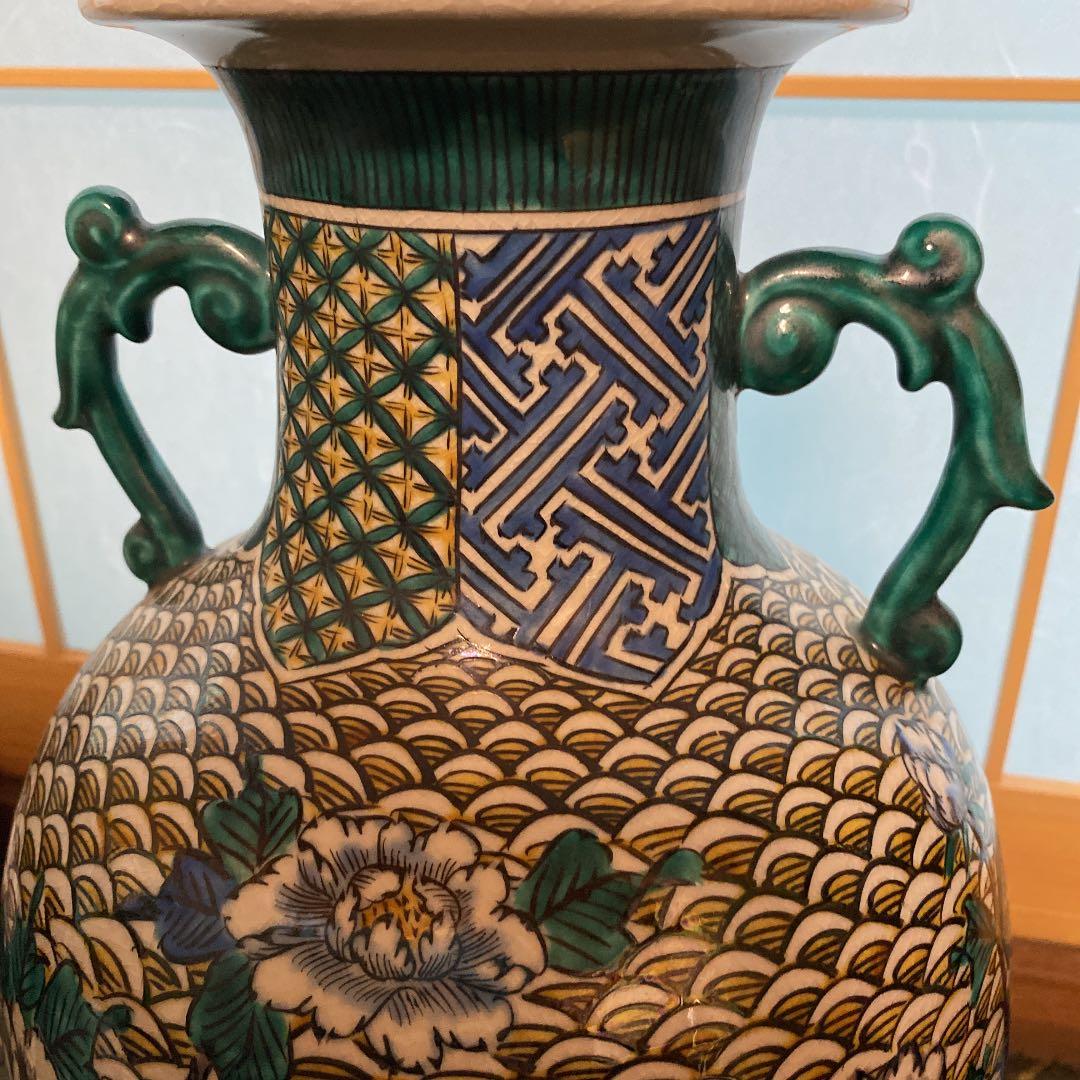 希少品　古い九谷焼の大きな壺
