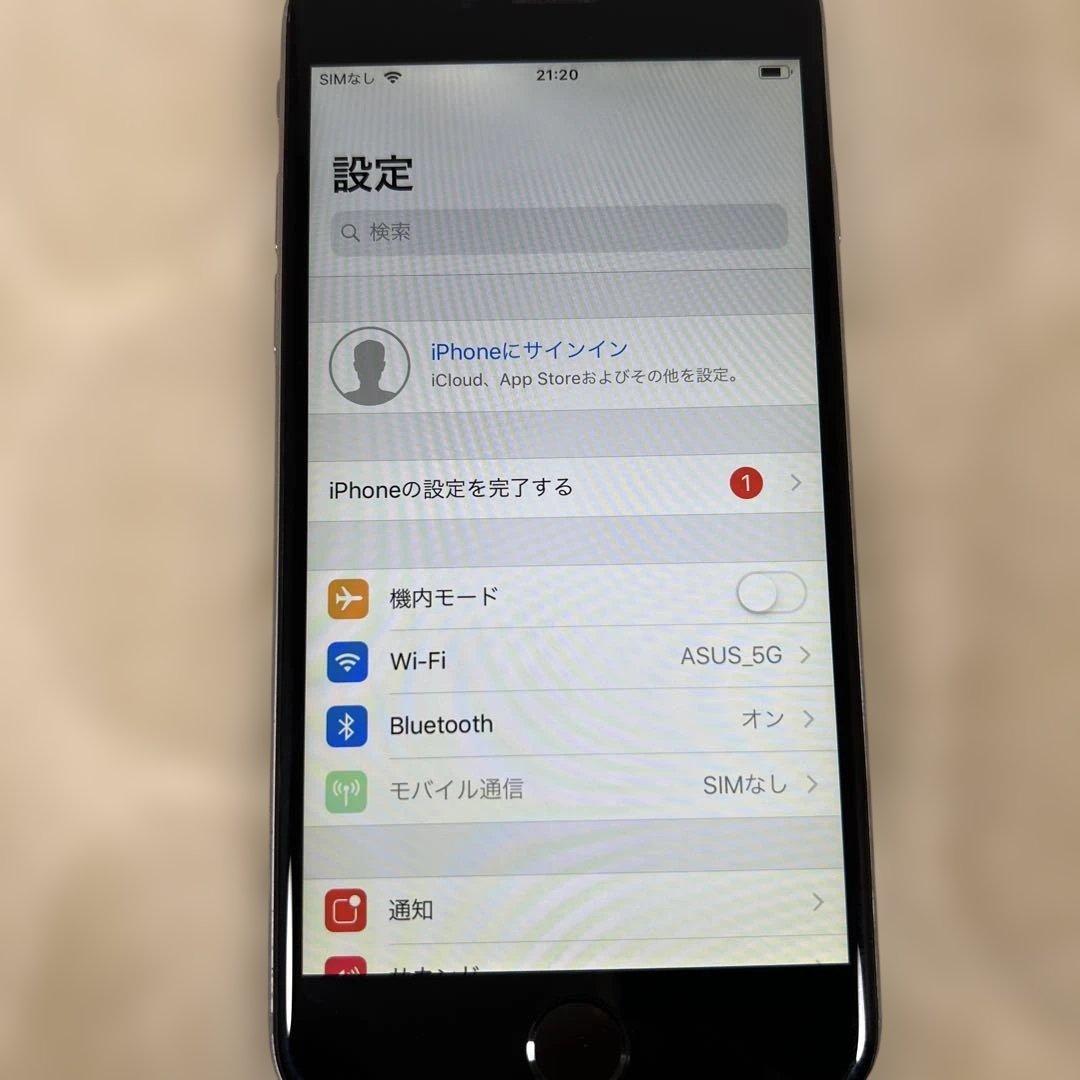 【美品】iphone6 64GB バッテリー100% スペースグレイ