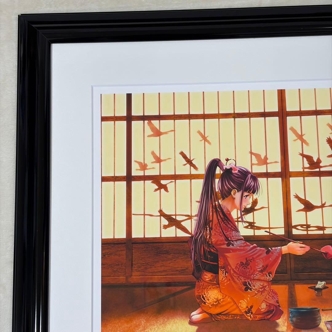 【希少品】美樹本晴彦 穏寧 菖蒲 25部限定 直筆サイン 甲鉄城のカバネリ 版画