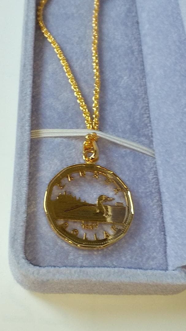 カナダ ルーニー カットアウト ペンダントトップ  金鍍金仕上 新品