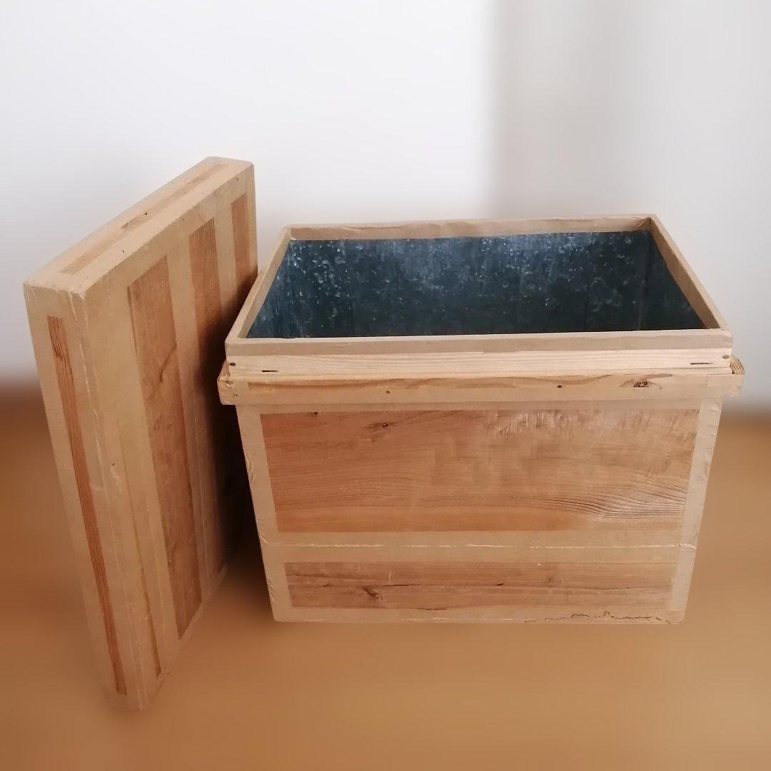 茶箱　収納箱　木箱　昭和レトロ　防湿　防虫