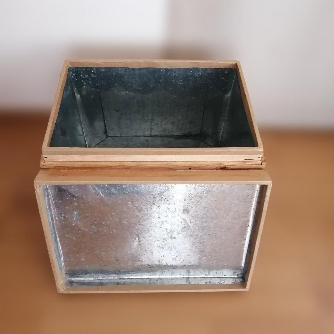茶箱　収納箱　木箱　昭和レトロ　防湿　防虫