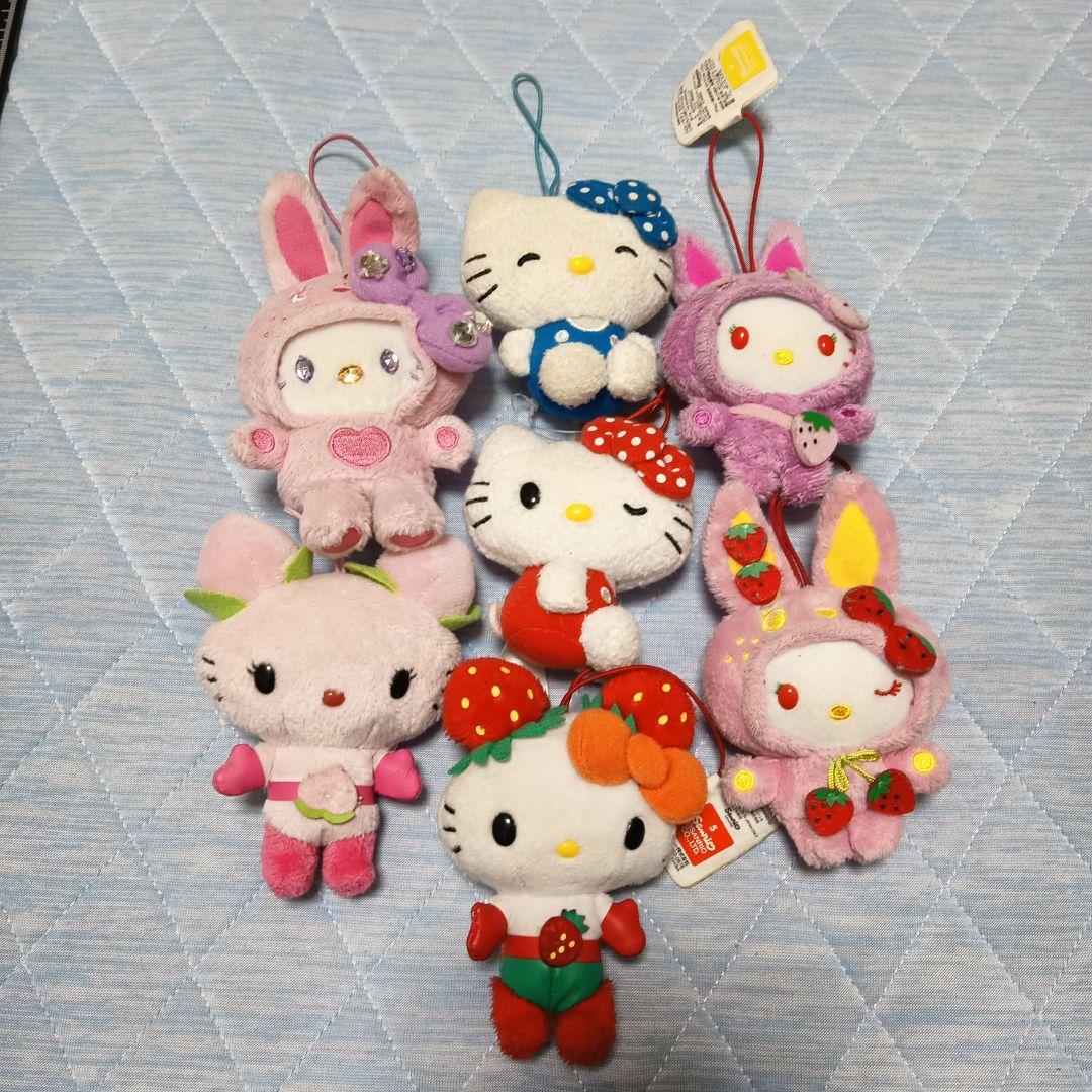 日*0様 ハローキティ ストラップぬいぐるみ 7体セット