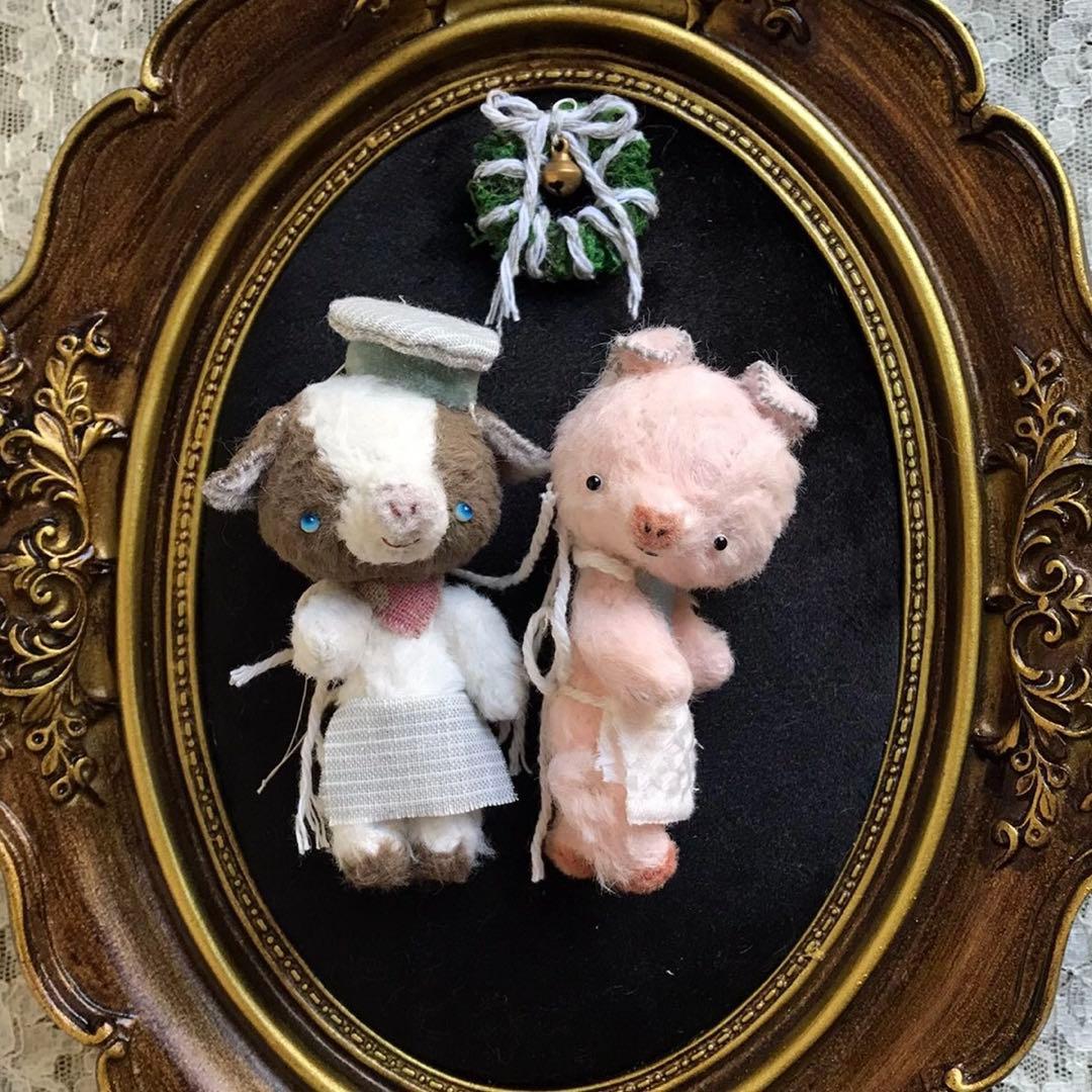 セーラーカラー仔牛 アーティストベア ミニチュア ハンドメイド 海外作家様