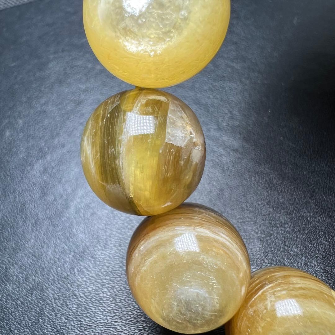 【75141】 大玉 ゴールデンマイカ 17mm-18mm ブレスレット