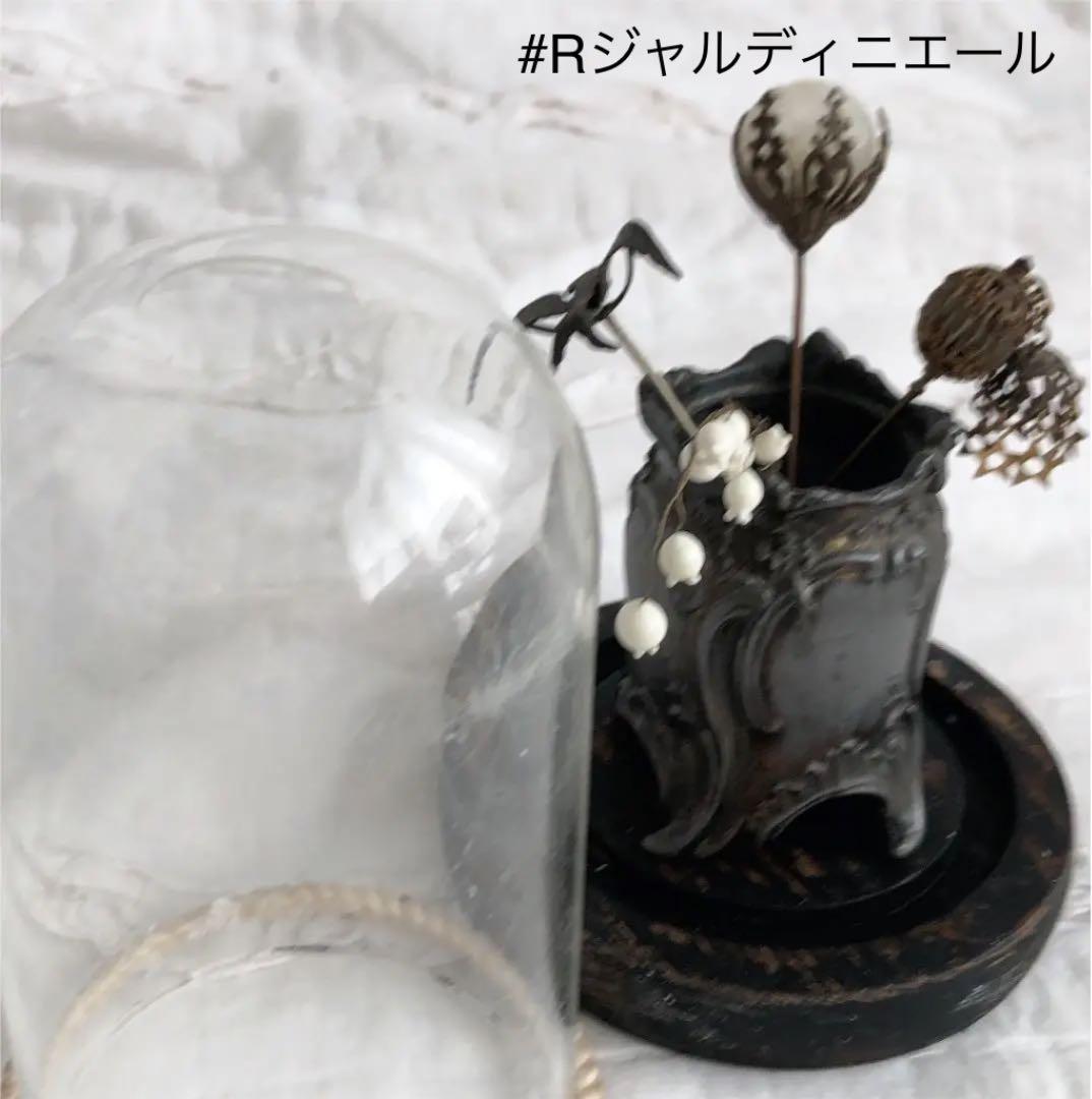 小さめサイズのガラスドーム  タイニー　ミニ　ブラック