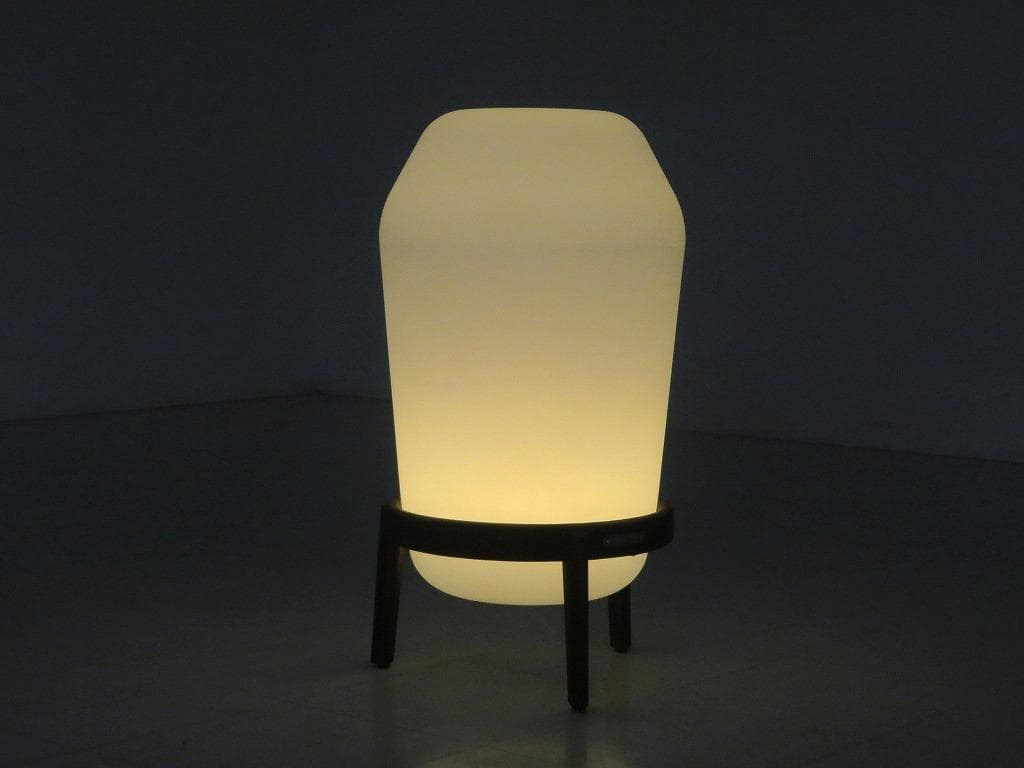 展示品　デドン　照明　ライト　ランプ　チーク材　充電式　ランタン　高級　モダン