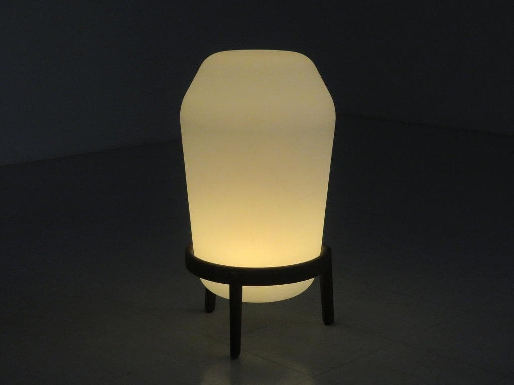 展示品　デドン　照明　ライト　ランプ　チーク材　充電式　ランタン　高級　モダン