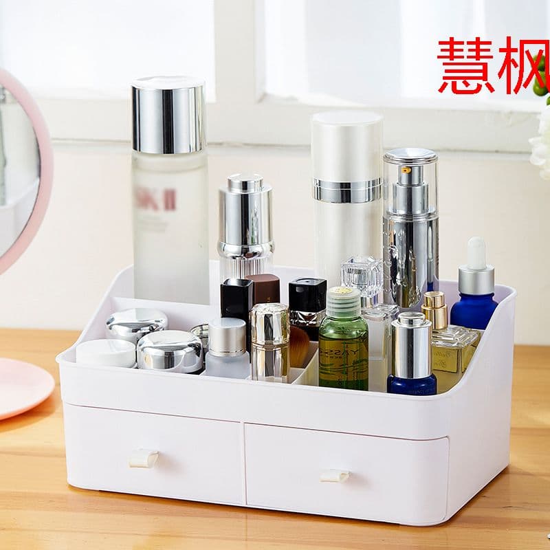 卓上収納ボックス　引き出し　プラスチック　コンパクト　多機能　口紅入れ　分格@