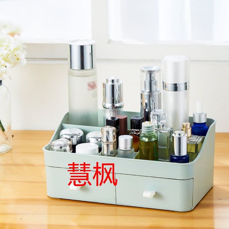 卓上収納ボックス　引き出し　プラスチック　コンパクト　多機能　口紅入れ　分格@