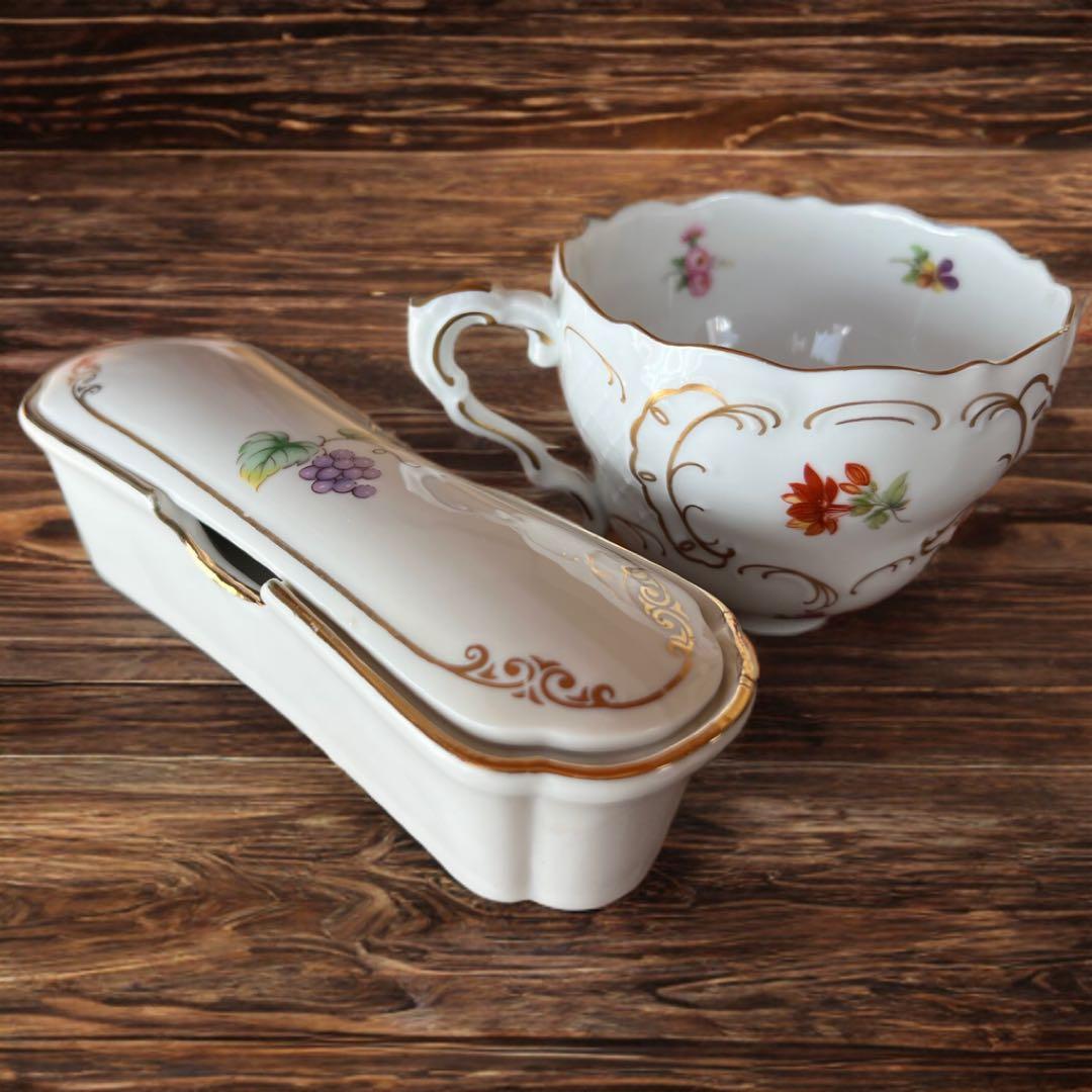 リンドナー ベルサイユ スプーンレスト 蓋付＋金スプーン Handarbeit
