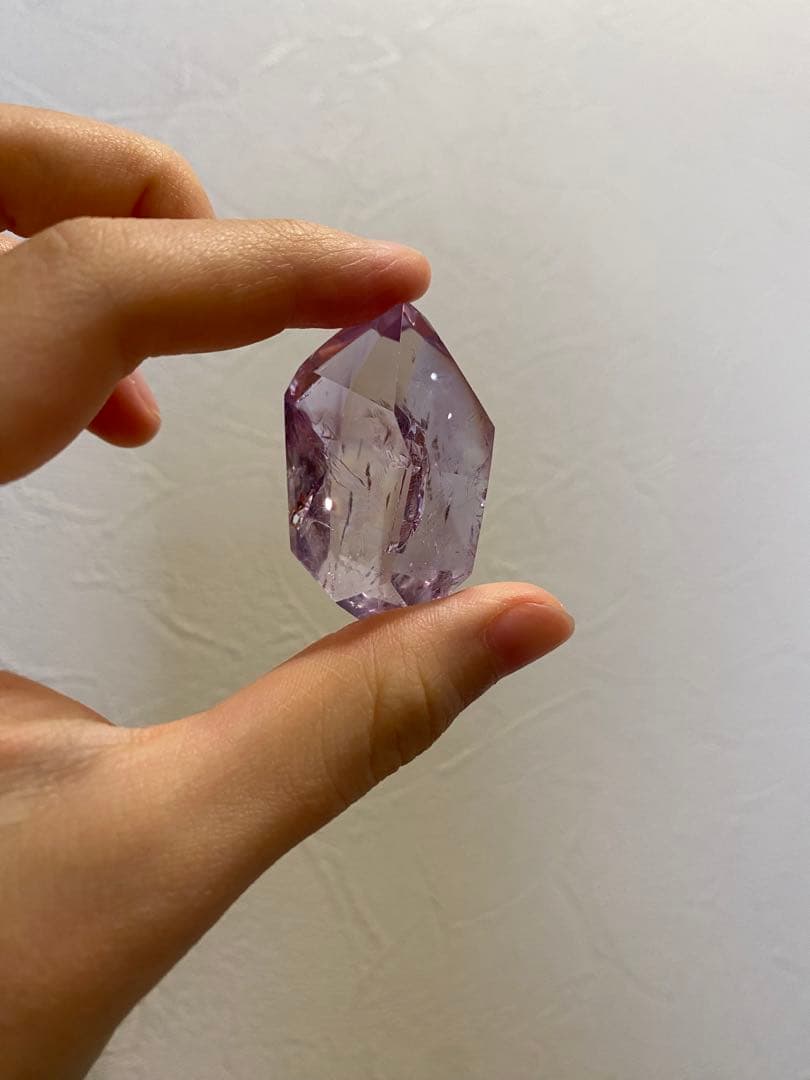 アメジスト　アメトリン　パワーストーン　置物 虹　高透明