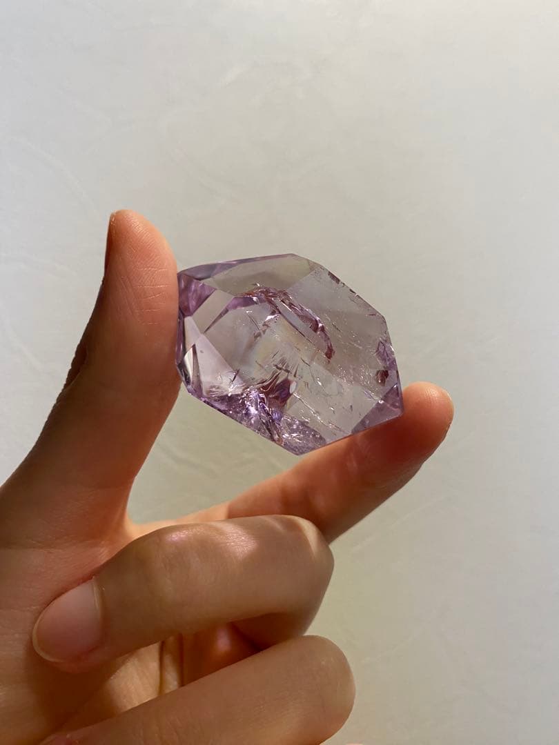アメジスト　アメトリン　パワーストーン　置物 虹　高透明
