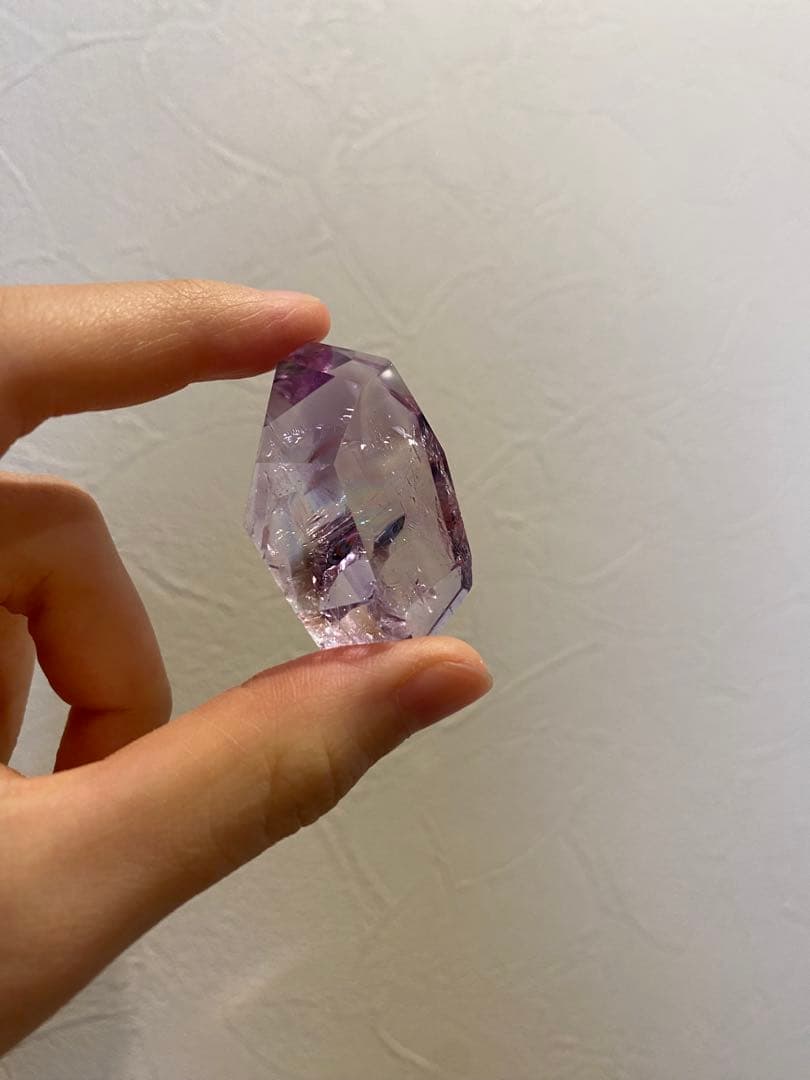 アメジスト　アメトリン　パワーストーン　置物 虹　高透明