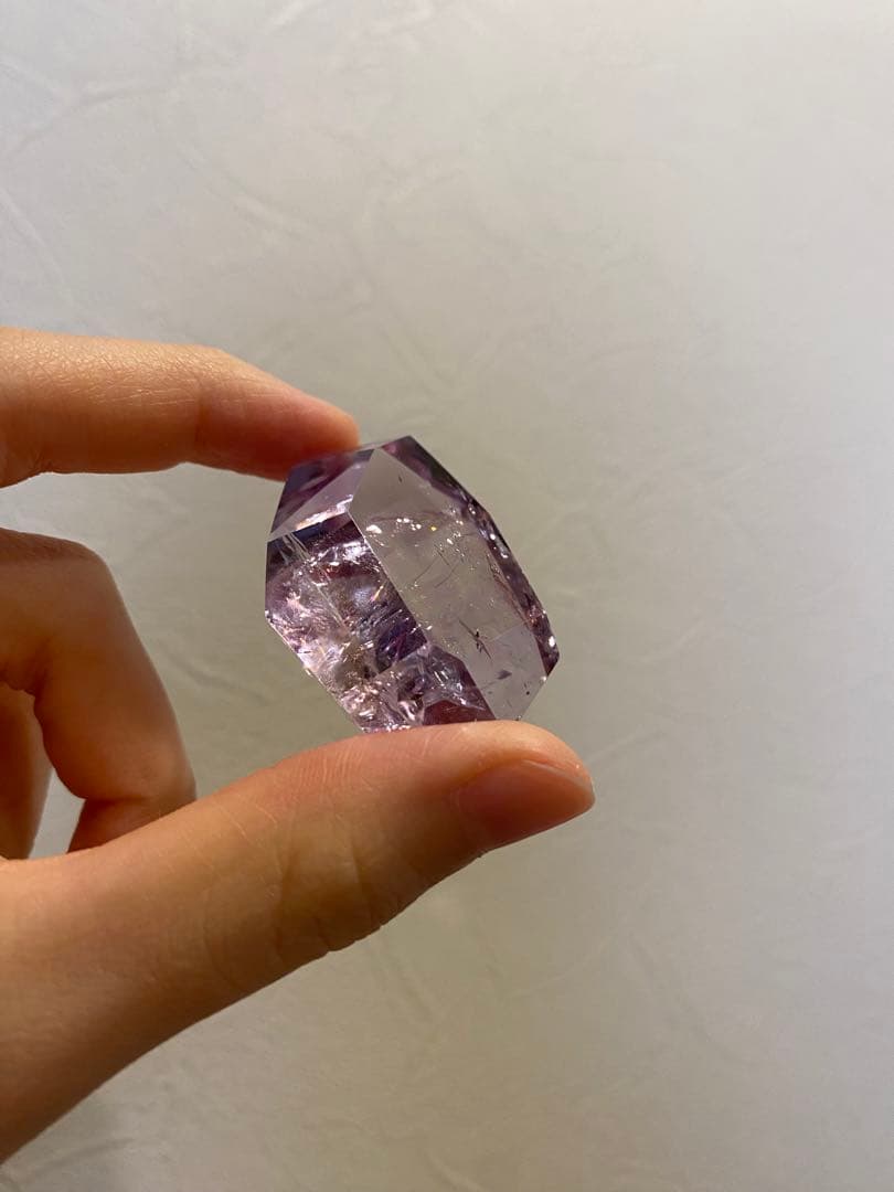 アメジスト　アメトリン　パワーストーン　置物 虹　高透明