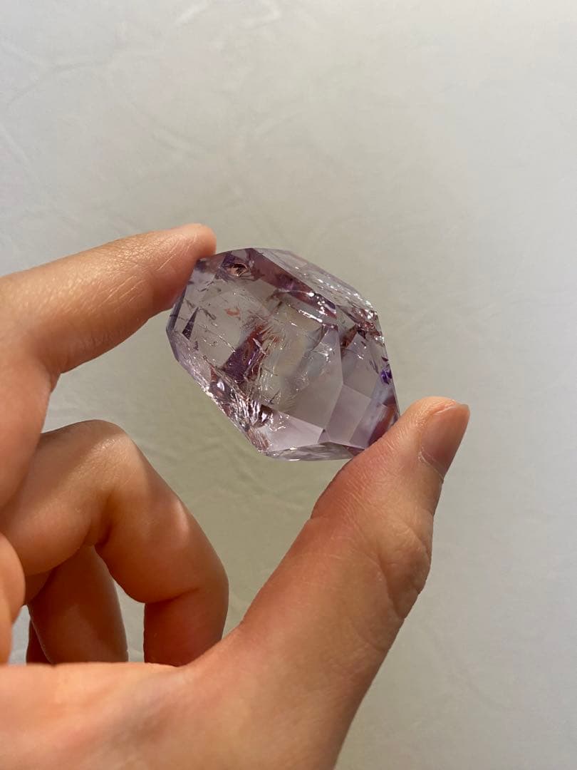 アメジスト　アメトリン　パワーストーン　置物 虹　高透明
