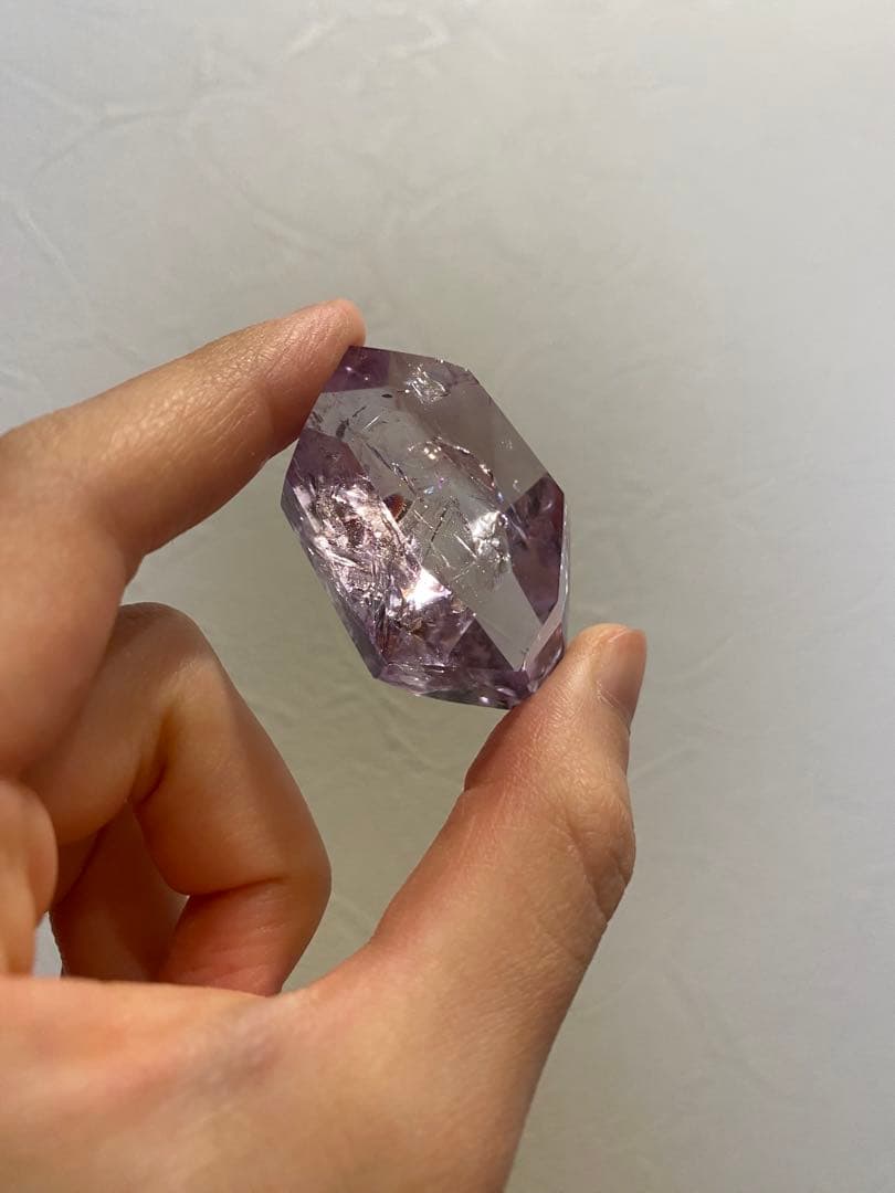 アメジスト　アメトリン　パワーストーン　置物 虹　高透明