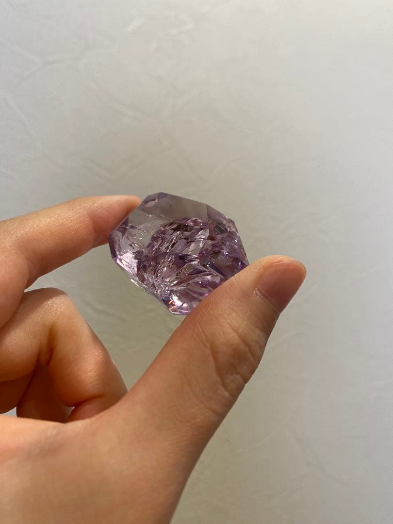 アメジスト　アメトリン　パワーストーン　置物 虹　高透明