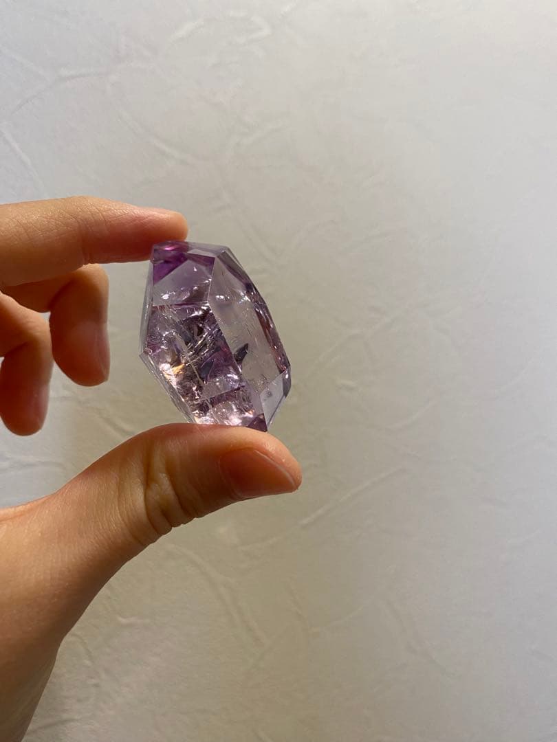 アメジスト　アメトリン　パワーストーン　置物 虹　高透明