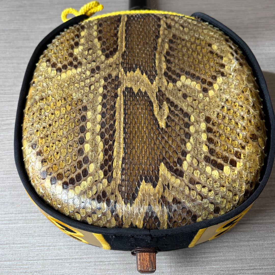 極美品✨沖縄三線 本蛇皮強化張り 池武当 新垣三線 ハードケース付 送料無料