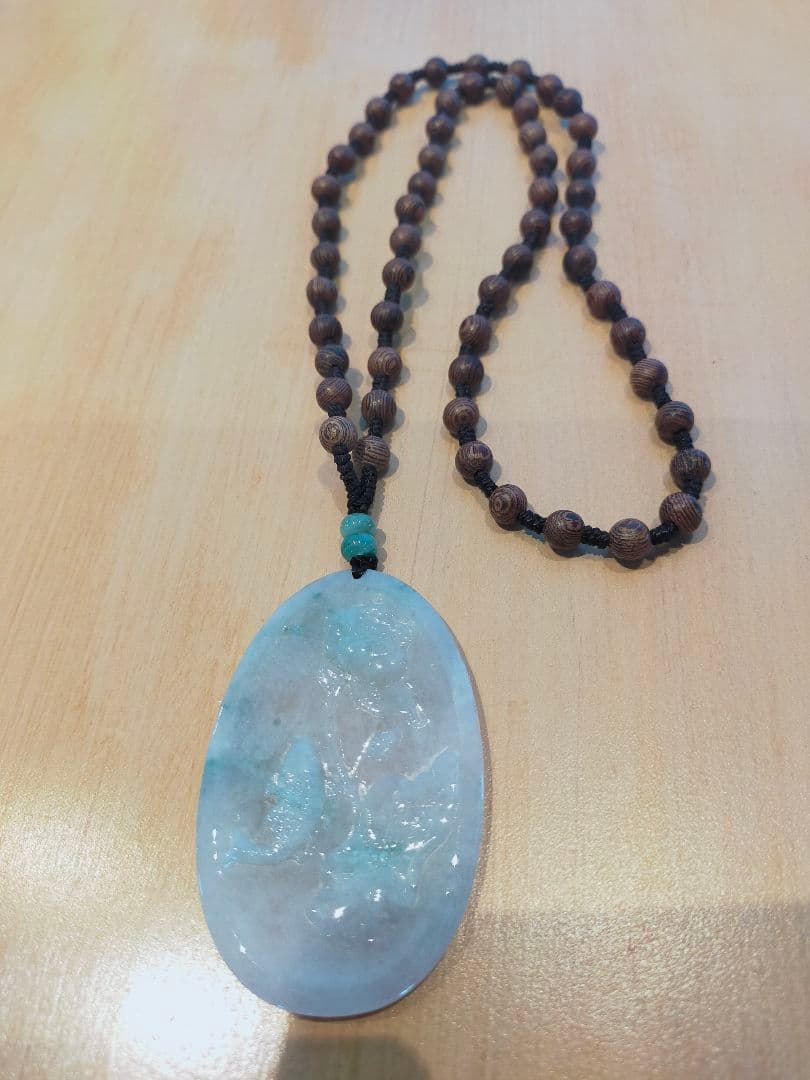 本翡翠ハンドメイド魚蓮花