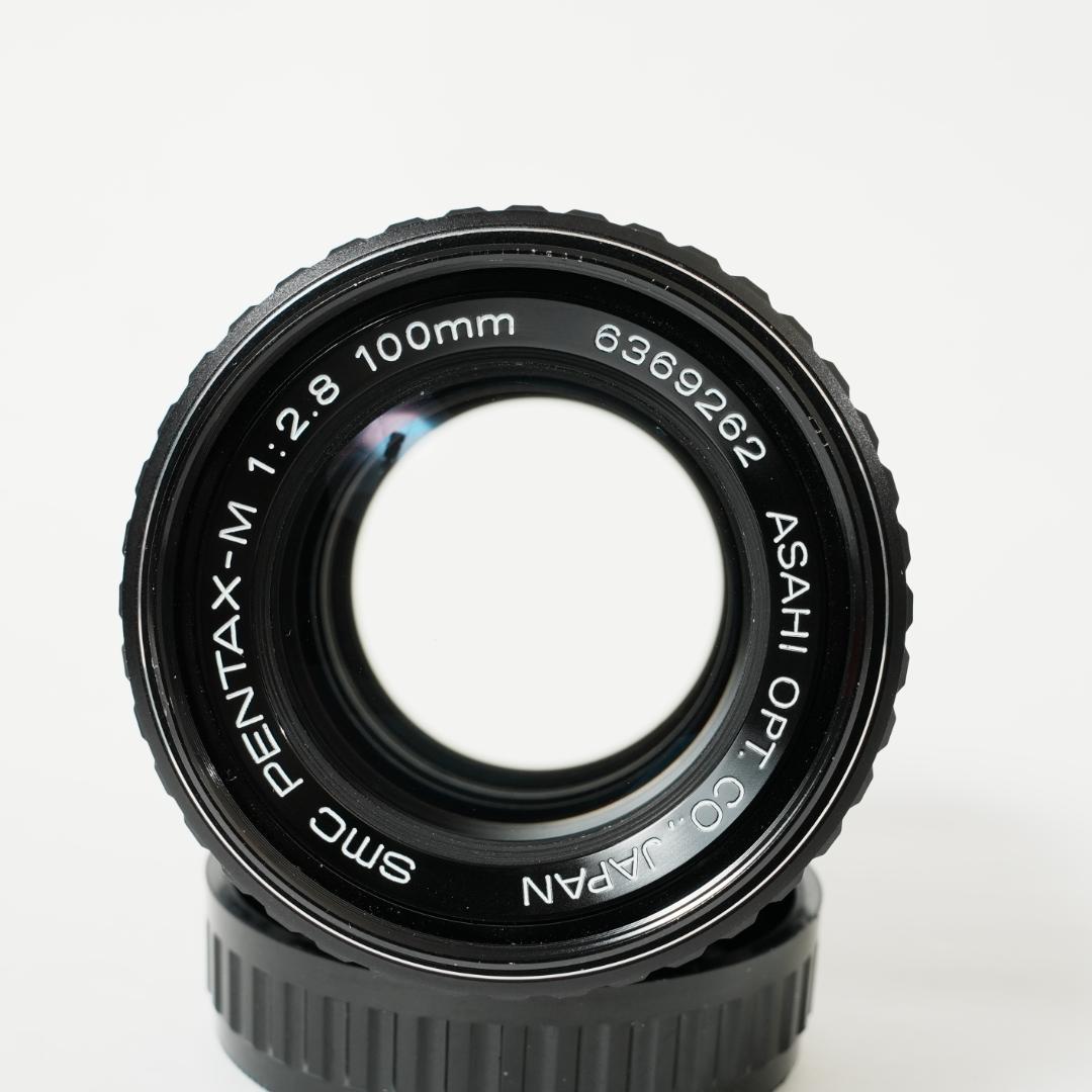 SMC PENTAX-M 100mm f2.8レンズ Kマウント前後キャップ付き