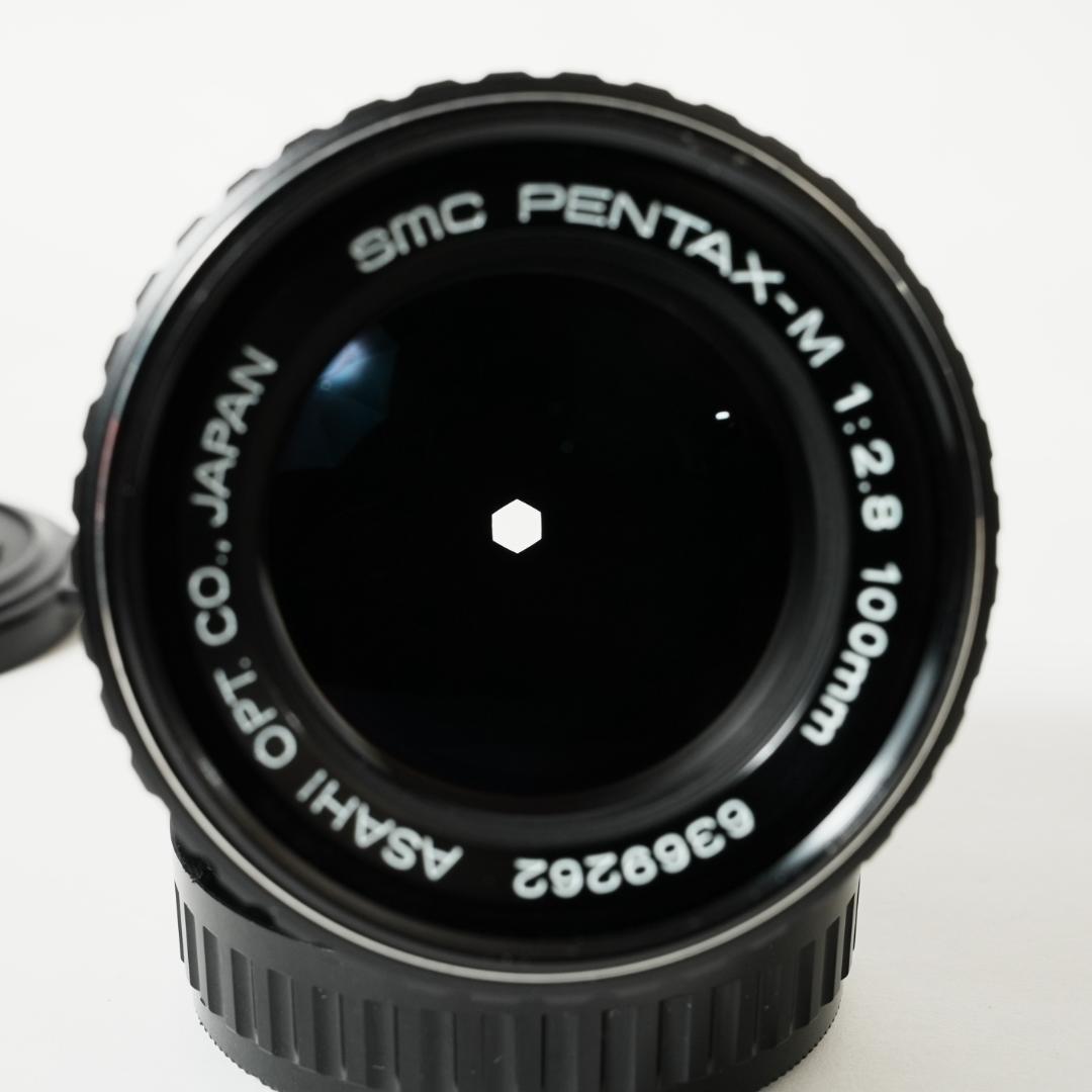 SMC PENTAX-M 100mm f2.8レンズ Kマウント前後キャップ付き