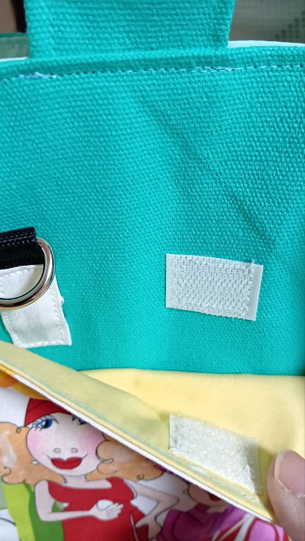 ロラライハリスパネル使用 超特大トートバッグ、ポケットいっぱいです♡