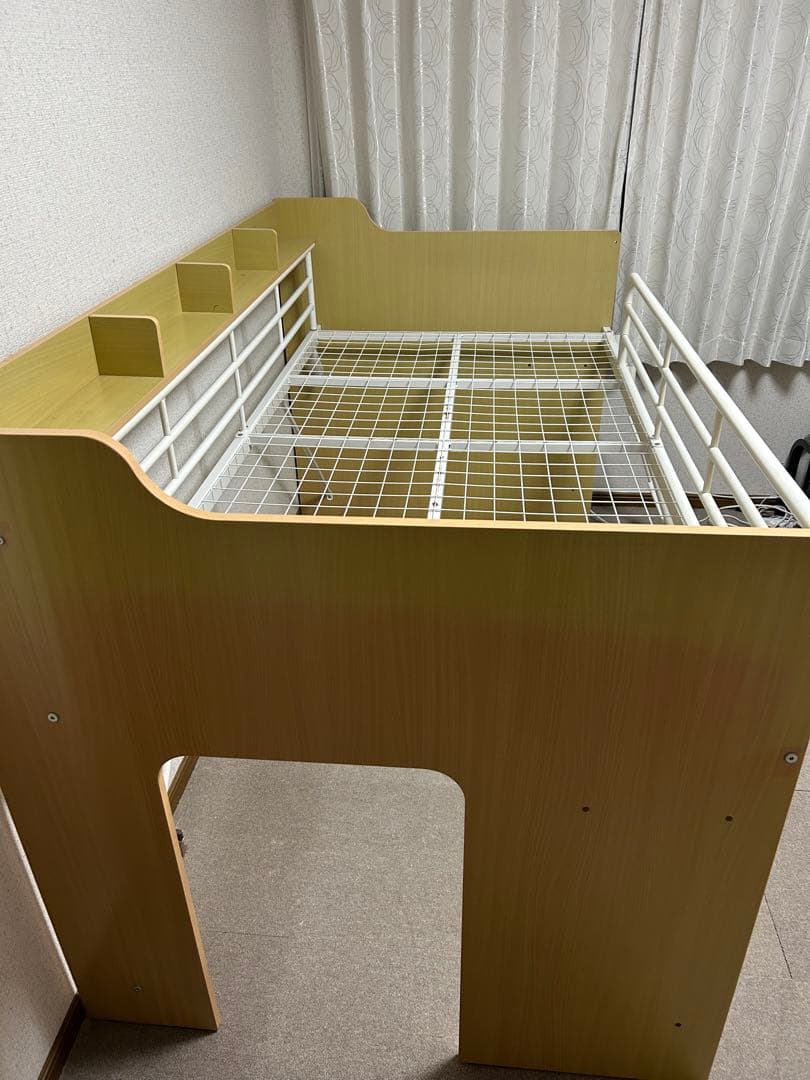ロフトベッド システムベッド シングル デスク および 引出し 収納 セット