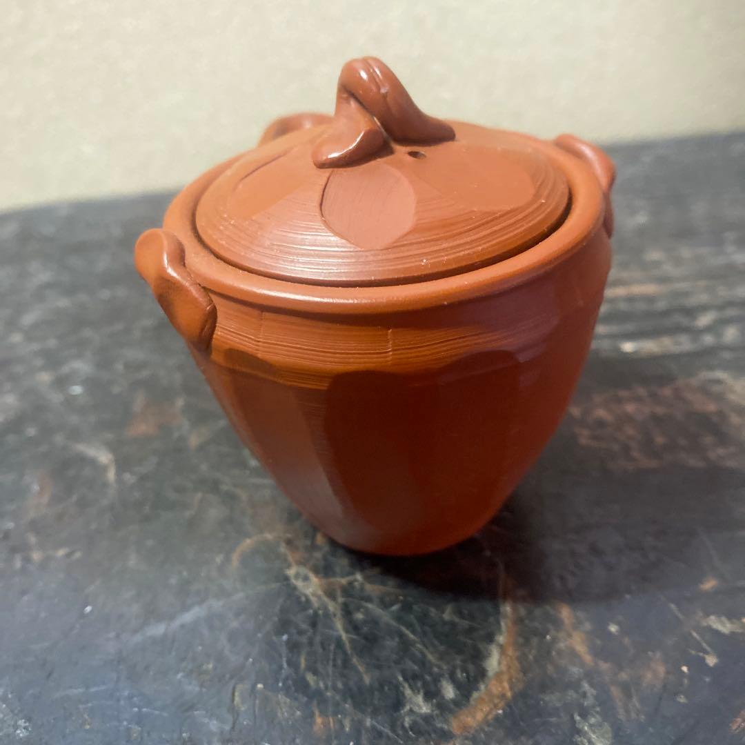 杉江木仙作　常滑急須 小型 朱泥　宝瓶　茶注A